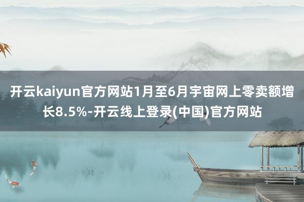 开云kaiyun官方网站1月至6月宇宙网上零卖额增长8.5%-开云线上登录(中国)官方网站